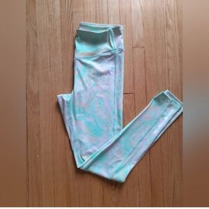 Women's Aqua and Pink Leggings